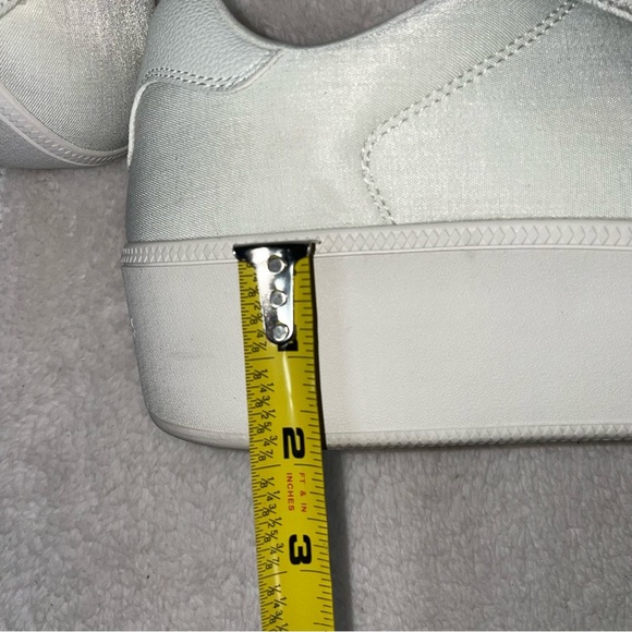 Skechers Plateau Vegan Chambray Lace Up Platform White Size 11 - Picture 13 of 14